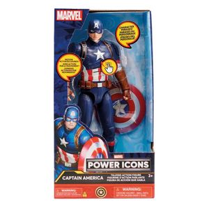 Marvel Capitan America Figura de Acción Multicolor Con efectos de sonido y frases