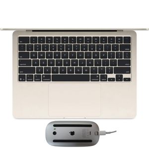 Laptop Apple MacBook Air 13" M4 16GB RAM 256GB SSD Magic Mouse Lightning Starlight