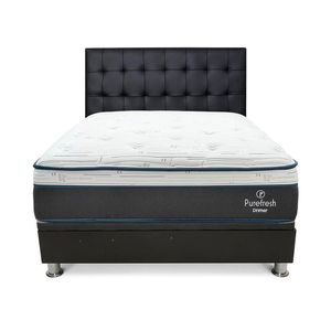 Dormitorio Divan Laqueada Negro Pure Fresh Queen