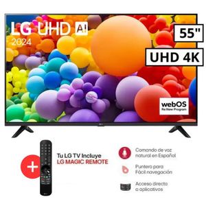Televisor LG 55 LED Smart TV UHD 4K con ThinQ AI 55UT7300PSA + Magic Control MR24GN