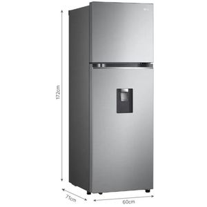 Refrigeradora LG 334Lt GT33WPP Door Cooling Top Mount Plateada