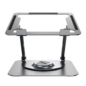 Soporte de aluminio ST p-Laptop Base Giratoria Plegable HF147 DarkGrey