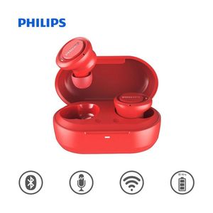 Audífonos Philips Intrauditivos TAT1215 Inalámbricos Bluetooth IPX4 Rojo