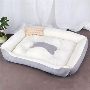 Cama Para Perros Antideslizante y Lavable Gris- Talla S