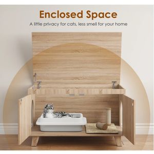 Muebles de Gato con Espacio para Arenero Mafer Ratan Color Samona TU MESITA