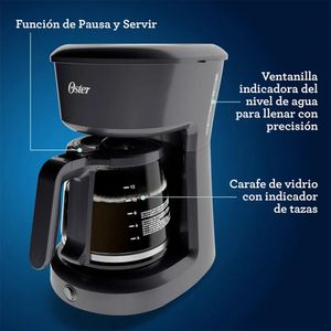 Cafetera Oster 12 Tzas con Filtro permanente BVSTDCS12B