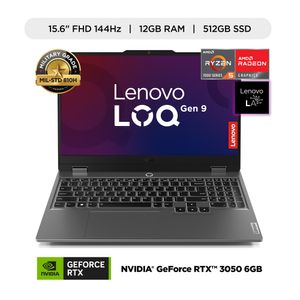 Laptop Gamer LENOVO IA LOQ AMD Ryzen 5 7235HS 12GB RAM 512GB SSD RTX 3050 6GB 15.6" 144 Hz