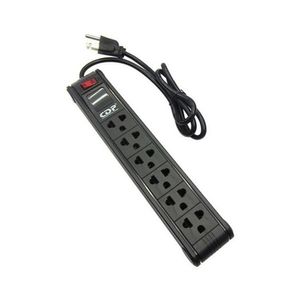 Supresor De Picos CDP R-PS6 220V 6 Tomas Nema Universal Negro