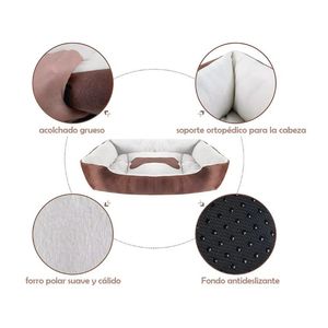 Cama Para Perros Antideslizante y Lavable Marrón - Talla XS