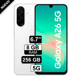 Celular Libre Samsung Galaxy A26 5G 67 Pulg 256GB 8GB RAM Blanco