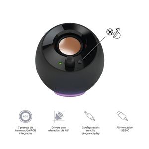 Parlante Creative Pebble SE 4.4w/8.8w  2.0 Usb-C/3.5mm