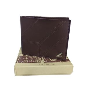 Billetera Cuero Pu Marron para Hombre