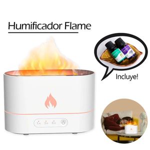 humidificador de aire 3D Flame Aromatizante Blanco Mas Una Esencia