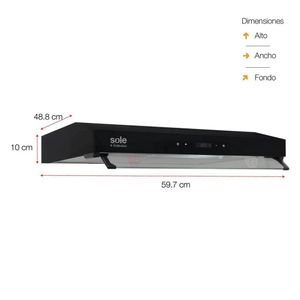 Campana Extractora Slim Black S-Collection 60cm TURE18CO