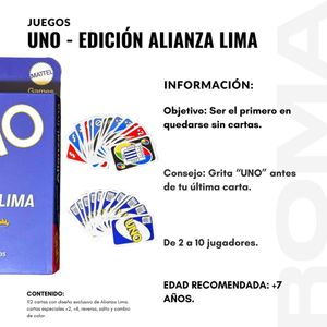 UNO – EDICIÓN ALIANZA LIMA V2 JUEGO DE CARTAS