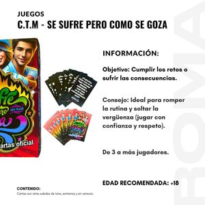 PACK 3 C.T.M SE SUFRE PERO COMO SE GOZA- JUEGO DE MESA
