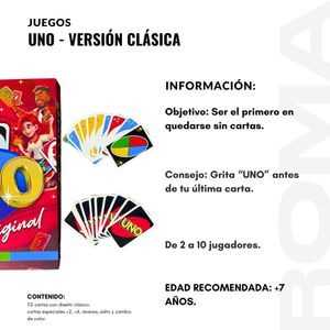 UNO – VERSIÓN CLÁSICA JUEGO DE CARTAS