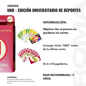 PACK 2 UNO – EDICIÓN LA U V2 JUEGO DE CARTAS
