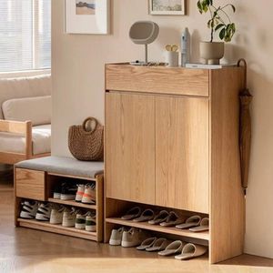 Zapatera Moderna Michell 1 Cajón 2 Puertas Color Panela TU MESITA