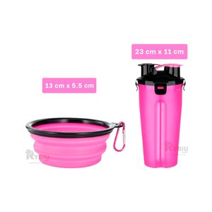 Bebedero Funcional de Mascotas Rosado Y+Papel de Regalo