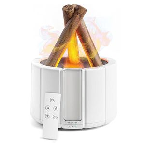 Humidificador con Efecto Fuego y Control Modelo Bonfire Blanco  62BB09