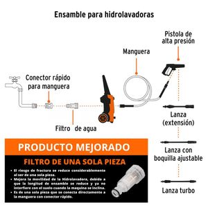 Hidrolavadora 1800PSI + Manguera de 15m + Shampu + Silicona 103339-16051-036273-SM20043044