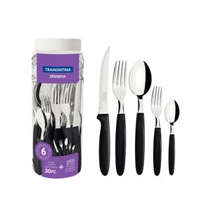 Juego De Cubiertos X30 Pzas Ipanema Negro 10390010