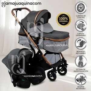 Coche Cuna «RONDA PRIME» con Porta bebé Gray