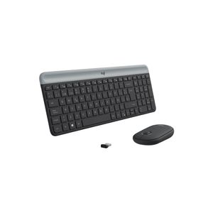 Kit de teclado y mouse inalámbricos Slim Combo MK470 Black