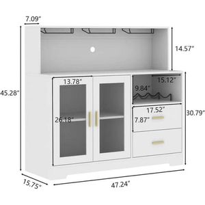 Bar Vinero Moderno Blanco 120cm