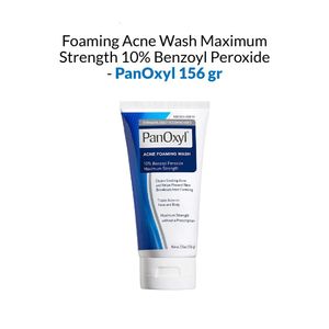 Foaming Acne Wash Maximum Strength 10% Benzoyl Peroxide  Panoxyl 156 gr + Regalo