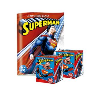 ALBUM SUPERMAN, ALBUM TAPA BLANDA +2 PAQUETONES (100 SOBRES)