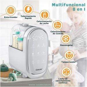 Calentador y Esterilizador 8 en 1 de Biberones Electrico Multifuncional