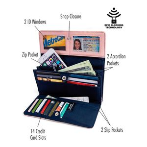 Billetera NAUTICA RFID MUJER - Rosa
