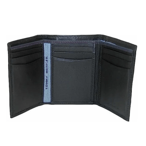 Billetera TOMMY HILFIGER de cuero genuino - Negro Oxford