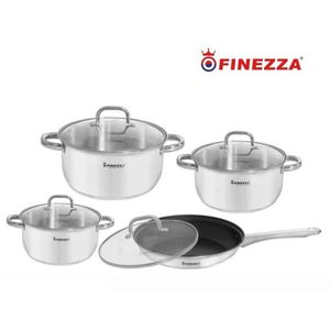 Juego de Ollas 8 Piezas Acero Inoxidable - FZ972AE-IN