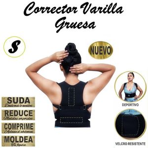 Corrector Varilla Gruesa Negro Talla -S