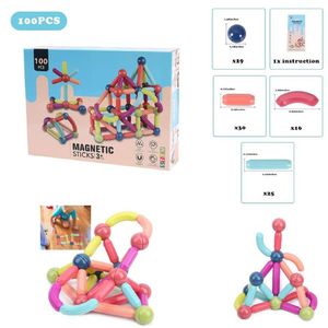 Juego Didáctico Bloques Magnéticos-100 Pcs