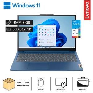 Laptop Lenovo IdeaPad Slim 3 15.6" FHD Core i5-12450H 4.4GHz, 8GB RAM DDR5-4800 - 512GB SSD M.2