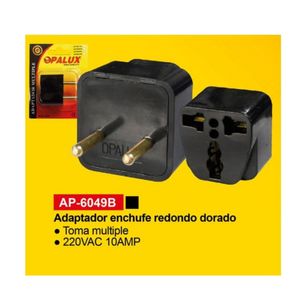 Adaptador X2 Unid Enchufe Multiple Redondo AP-6049B - Opalux