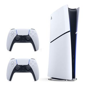 Consola PlayStation 5 HW Slim Edición Digital Bundle incluye 2 cupones de juegos Returnal/Ratchet and Clank + Dualsense blanco
