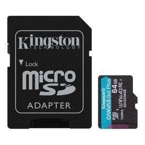 MicroSDXC Canvas Go Plus Gen4 64GB V30 A2 U3 Kingston