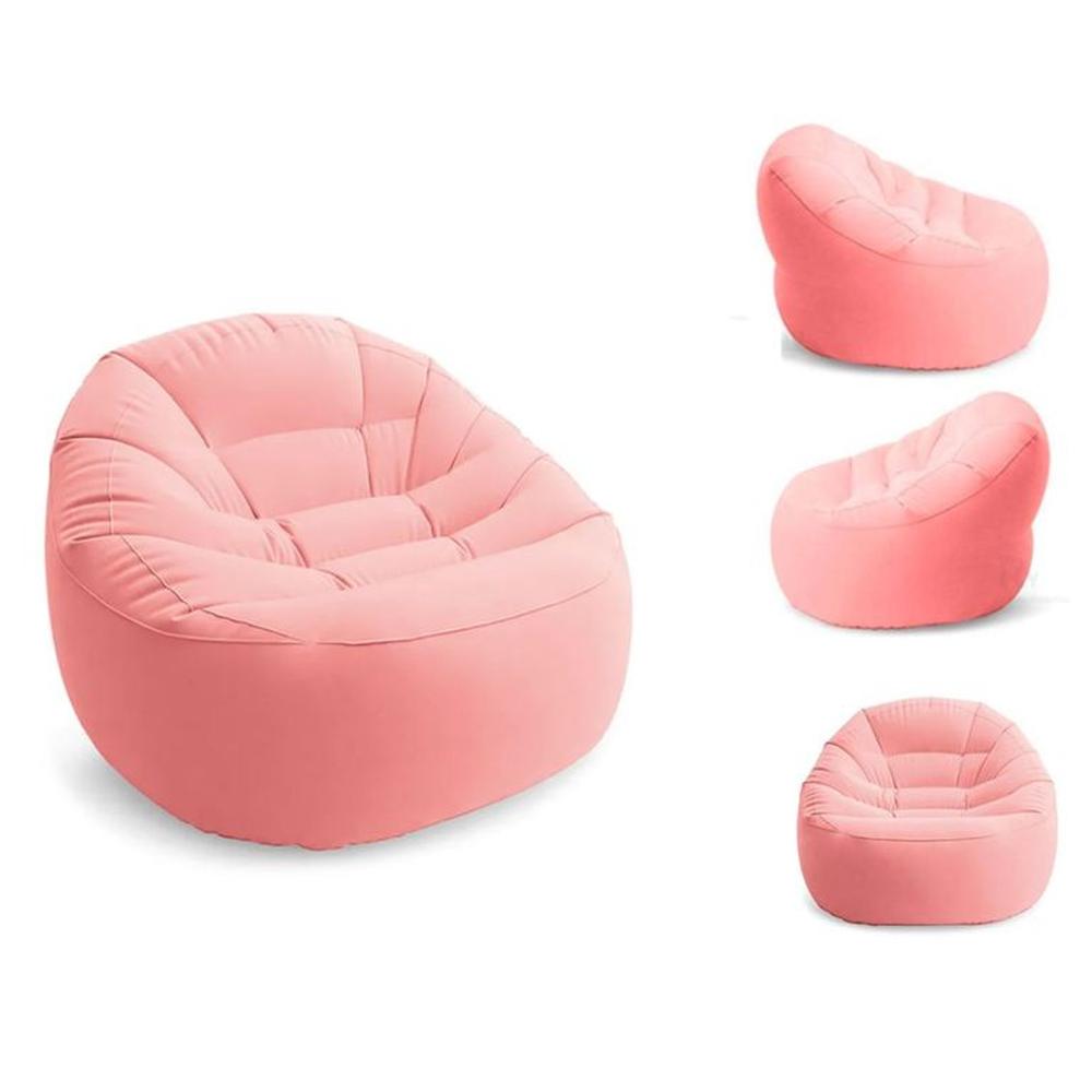 Sofa Sillon Puff Inflable Circular Rosa 112x104x74 - Real Plaza