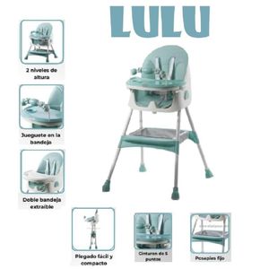 Silla de Comer Plegable Lulu Ebaby - Celeste