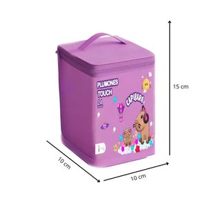 Plumones Touch Capibara Touch 24 Piezas Estuche Morado