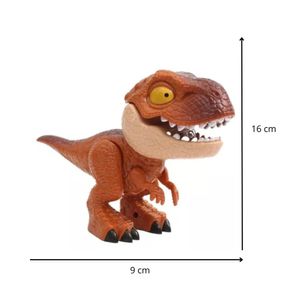 Dinosaurio Marrón  5 en 1 Sacapuntas, Lapiz, Borrador, Grapadora y Cinta Métrica
