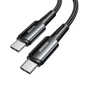 CABLE 1M USB C - USB C CARGA DATOS 240W ESSAGER NEGRO