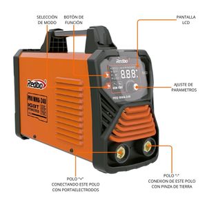 Soldadora Inversora Pro MMA 240 Amp Redbo PRO MMA-240