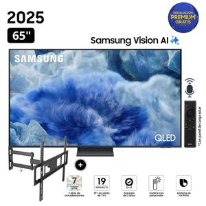Televisor Samsung QLED 65 Visión AI Smart TV QN65Q8FAAGXPE + Rack Giratorio