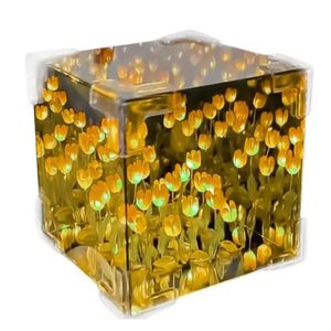 Lampara Armable de Tulipanes Infinitos Amarillo Luces Led